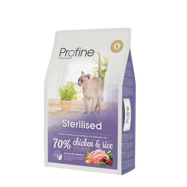 Profine Cat Sterilized Kοτόπουλο & Ρύζι