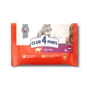 CLUB4PAWS Adult βοδινό σε ζελέ 4x85gr
