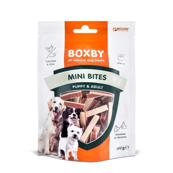 BOXBY Puppy - Adult Puppy Mini Bites - Κοτόπουλο & Ψάρι