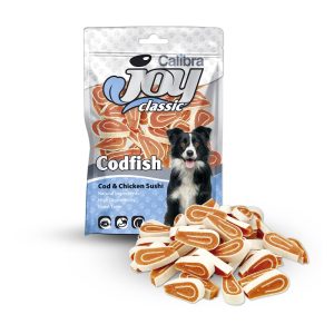 Calibra Joy Dog Classic 80gr Μπακαλιάρος & Κοτόπουλο Sushi