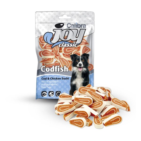 Calibra Joy Dog Classic 80gr Μπακαλιάρος & Κοτόπουλο Sushi