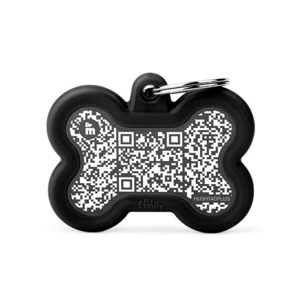 Ταυτότητα Hushtag QR CODE κόκκαλο