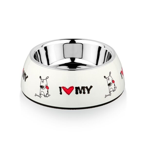 Μπωλάκι DIVA BOWL I LOVE MY DOG λευκό